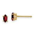 thumbnail image 1 of 14K Yellow Gold 5x2.5mm Marquise Garnet Stud Earrings, 1 of 5