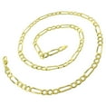 thumbnail image 1 of 14K Yellow Gold 6.5mm Hollow Figaro Chain, FREE Microfiber Cloth, Link Mens Womens Necklace, Giorgio Bergamo, 1 of 6