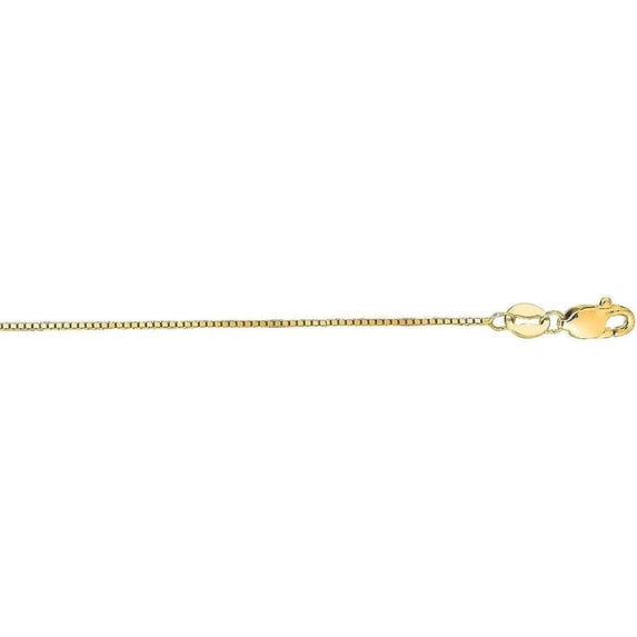 14K Yellow Gold .60mm Classic Box Chain with Lobster Lock