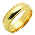 thumbnail image 1 of 14K Yellow Gold 6mm Comfort Fit Milgrain Plain Domed Wedding Band (Size 5 to 12), 11.5, 1 of 2