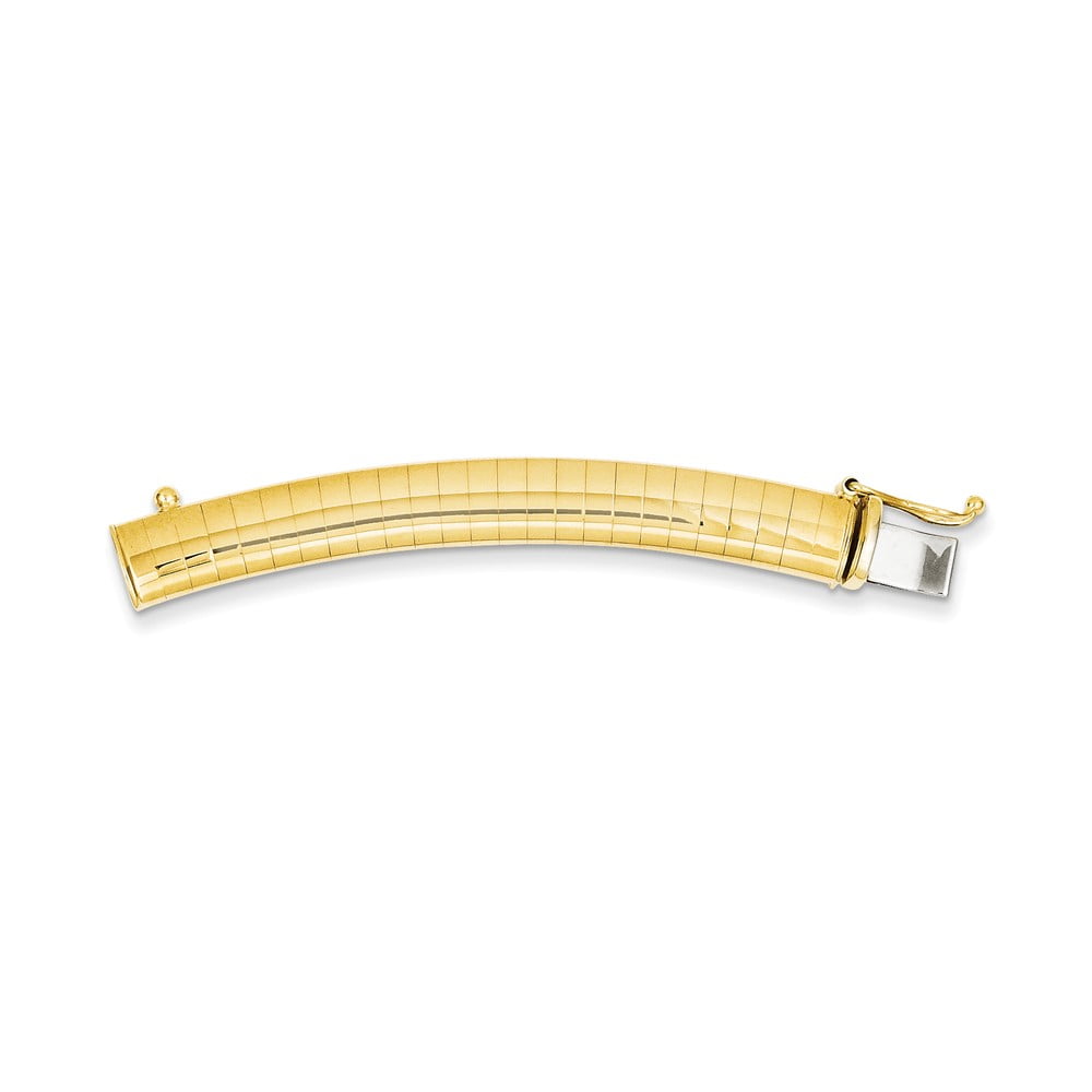 MIA DIAMONDS 14K Yellow Gold 6mm Lightweight Omega Extender For Necklace LX6" (2in x 6mm)
