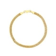thumbnail image 1 of 14K Yellow Gold 7.50" 4mm Two-Row Hollow Wheat Chain Bracelet - Women, 1 of 1