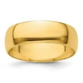 thumbnail image 1 of 14K Yellow Gold 7 mm LTW Half Round Band - Size 9, 1 of 1