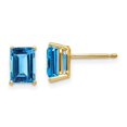 thumbnail image 1 of 14K Yellow Gold 7 x 5 mm Emerald Earring Mountings, 1 of 1