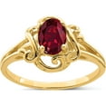 thumbnail image 1 of 14K Yellow Gold 7X5mm Oval Created Ruby Ring (Size 6) Made In United States y2227cr, 1 of 5
