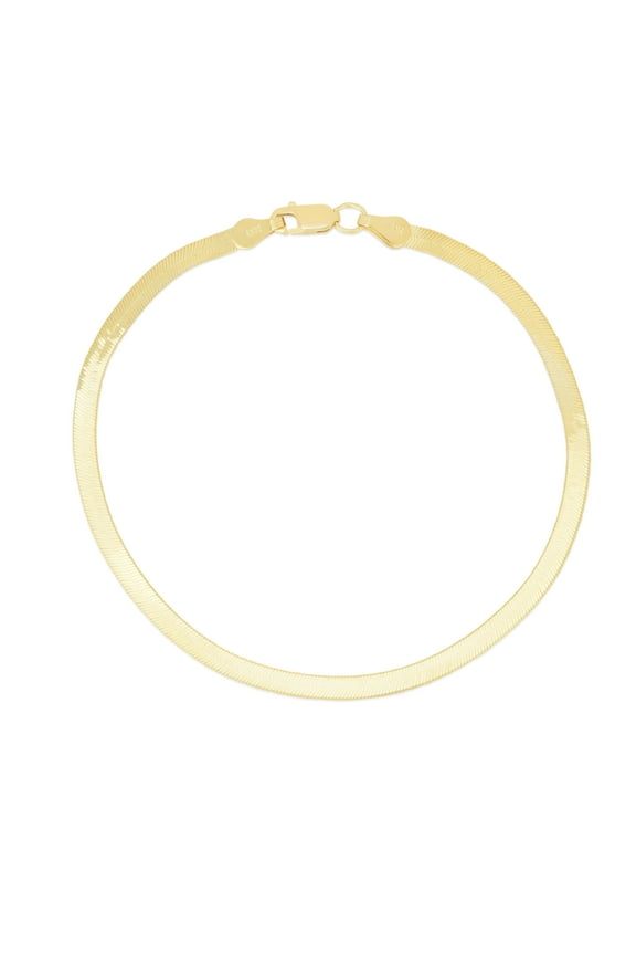 14K Yellow Gold 7in 2.8mm Imperial Herringbone Bracelet with Lobster Clasp