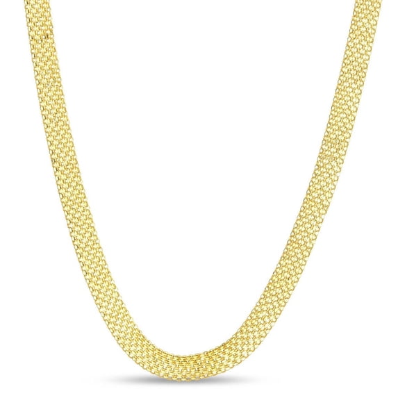 JewelStop 14K Yellow Gold 7mm Bismark Chain 20 Inches, Pear Shaped Lobster Clasp - 6.4gr.