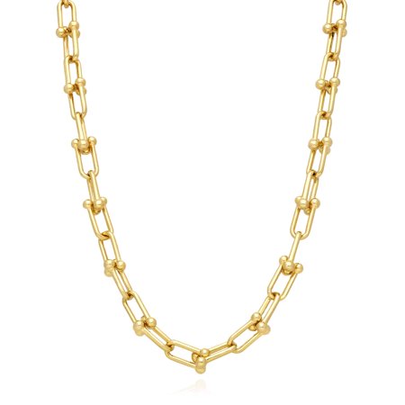 14K Yellow Gold 7mm HardWear U-Link Necklace 22"-24"