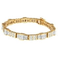thumbnail image 1 of 14K Yellow Gold 8.30ct TDW Baguette and Princess-cut Diamond Bracelet (H-I,SI1-SI2), 1 of 1