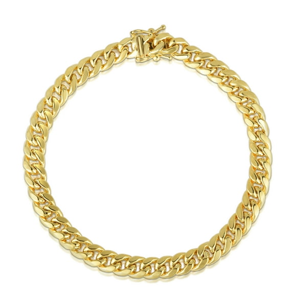 14K Yellow Gold 8.5in 6.6mm Miami Cuban Bracelet with Box Clasp