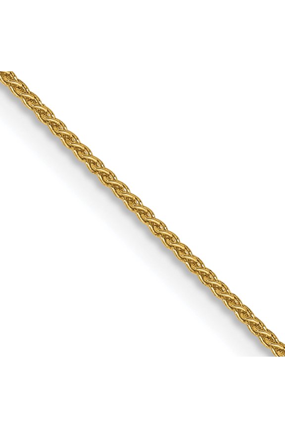 14K Yellow Gold .85mm Spiga With Spring Ring Clasp Chain (20 X 0.85) Made In Peru pen160-20