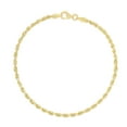 thumbnail image 1 of 14K Yellow Gold 8in 2.5mm Solid Diamond Cut Rope Chain Bracelet with Lobster Clasp, 1 of 4