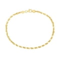 thumbnail image 1 of 14K Yellow Gold 8in 3mm Solid Diamond Cut Rope Bracelet with Lobster Clasp, 1 of 4