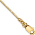 thumbnail image 1 of 14K Yellow Gold .8mm Round Snake Chain Anklet (9 X 0.8) Made In Peru sna060-9, 1 of 4