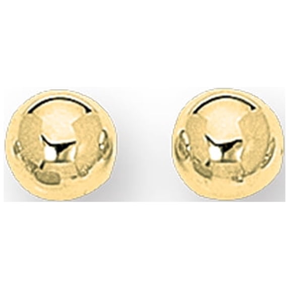14K Yellow Gold 8mm Shiny Ball Post Earrings
