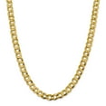 thumbnail image 1 of 14K Yellow Gold 9.4mm Solid Polished Light Flat Cuban Chain 24 Inch, 1 of 6