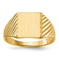 thumbnail image 1 of 14K Yellow Gold 9.5 x 8 mm Open Back Signet Ring - Size 6, 1 of 1