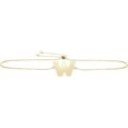 thumbnail image 1 of 14K Yellow Gold 9.7x9.5mm Polished Adjustable Block Letter Initial Bolo/Friendship Bracelet with Draw String Clasp, 9.25" total length., 1 of 3