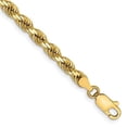 thumbnail image 1 of 14K Yellow Gold 9 in. 4 mm Diamond-Cut Rope with Lobster Clasp Chain, 1 of 1
