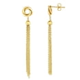 thumbnail image 1 of 14K Yellow Gold 9x50mm Shiny Fancy Drop Earrings with Push Back by IcedTime, 1 of 1