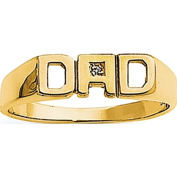 14K Yellow Gold Aa Diamond Men's Ring (Size 10) Made In United States y1612aa