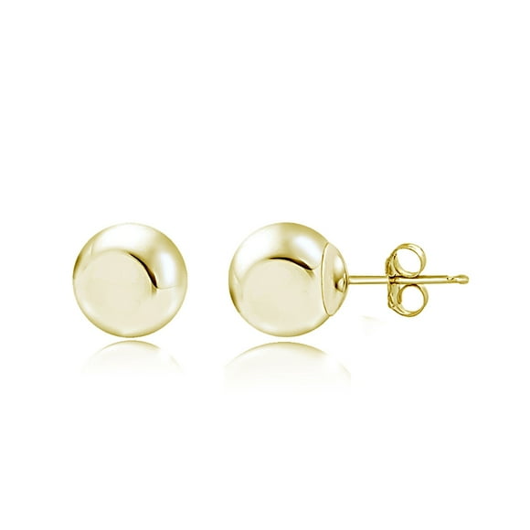 14K Yellow Gold Ball Stud Earrings, 3mm