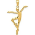 thumbnail image 1 of 14K Yellow Gold Ballet Dancer Pendant (35 X 20) Made In Peru c3126, 1 of 6
