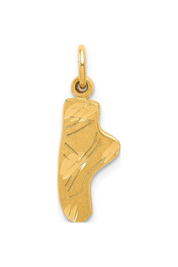 14K Yellow Gold Ballet Slipper Charm