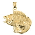 thumbnail image 1 of 14K Yellow Gold Bass Pendant - 39 mm, 1 of 2