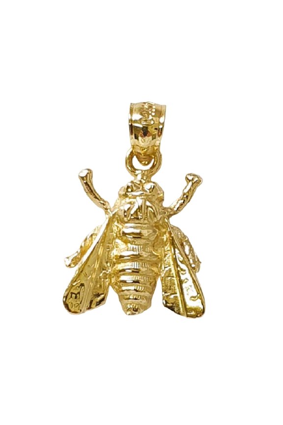 14K Yellow Gold Bee Pendant