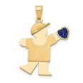 thumbnail image 1 of 14K Yellow Gold Boy with CZ September Birthstone Charm, 1 of 1
