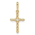 thumbnail image 1 of 14K Yellow Gold CZ Cross Pendant, 1 of 1