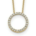 thumbnail image 1 of 14K Yellow Gold Cable Diamond Necklace Chain True Origin 1/2 carat Lab Grown VS/SI D E F Eternity 18 inch 16 mm, 1 of 6