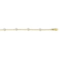 thumbnail image 1 of 14K Yellow Gold Cable Link Chain Necklace 16" with Lobster Clasp and 17 Round White Cubic Zirconia, 1 of 1