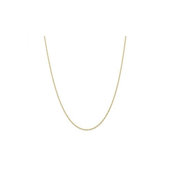 Gem & Harmony 14K Yellow Gold Cable Rope Chain 18 inches (1.35mm) for Women