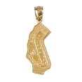 thumbnail image 1 of 14K Yellow Gold California State Map Pendant, 1 of 4