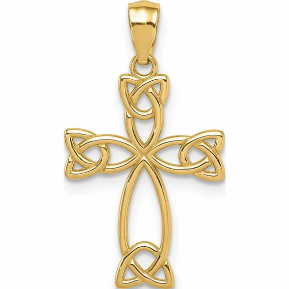 Jewelry by Sweet Pea 14K Yellow Gold Celtic Knot Cross Pendant
