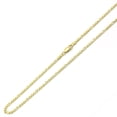 thumbnail image 1 of 14K Yellow Gold Chain 2.8mm Concaved White Pave Figaro Chain Necklace (16, 18, 20, 22, 24 Inches), 1 of 3