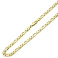 thumbnail image 1 of 14K Yellow Gold Chain 6mm Concaved White Pave Figaro Chain Necklace (20, 22, 24, 26 Inches), 1 of 3