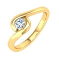 thumbnail image 1 of 14K Yellow Gold Channel Set Solitaire Diamond Engagement Ring Band (0.18 Carat) (Ring Size 9.5), 1 of 4