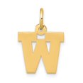 thumbnail image 1 of 14K Yellow Gold Charm Pendant 18 mm 10-12 Small Block Initial W, 1 of 3