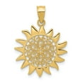 thumbnail image 1 of 14K Yellow Gold Charm Pendant 20 mm 18 Polished Filigree Sun, 1 of 4