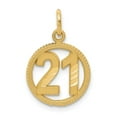 thumbnail image 1 of 14K Yellow Gold Charm Pendant 21 20 mm 13 #21 In A Circle, 1 of 3