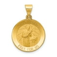 thumbnail image 1 of 14K Yellow Gold Charm Pendant 21 mm 18 Polished And Satin St. Gerard Medal, 1 of 3