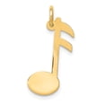 thumbnail image 1 of 14K Yellow Gold Charm Pendant 22 mm 12 Polished Musical Note, 1 of 2