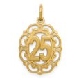 thumbnail image 1 of 14K Yellow Gold Charm Pendant 25 mm 14 # In Oval, 1 of 4