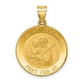 thumbnail image 1 of 14K Yellow Gold Charm Pendant 25 mm 22 Polished And Satin St. Joseph Medal, 1 of 3