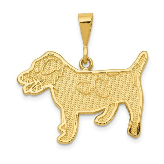 14K Yellow Gold Charm Pendant 28 mm 25 Jack Russell Terrier Dog