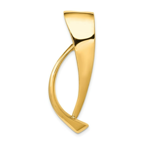 14K Yellow Gold Charm Pendant 41 mm 16 Modern Slide