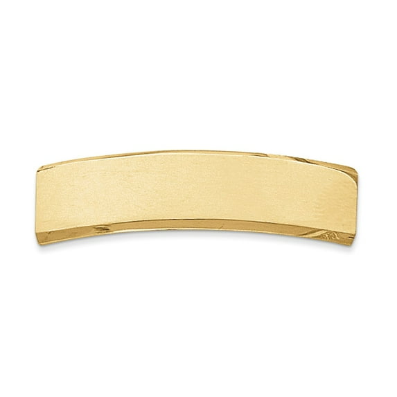 14K Yellow Gold Charm Pendant 48 X 12 1.8Mm Id Plate